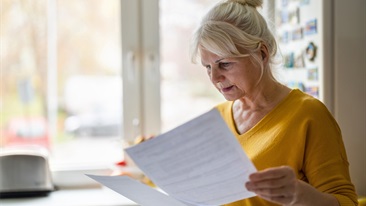 Woman reading letters